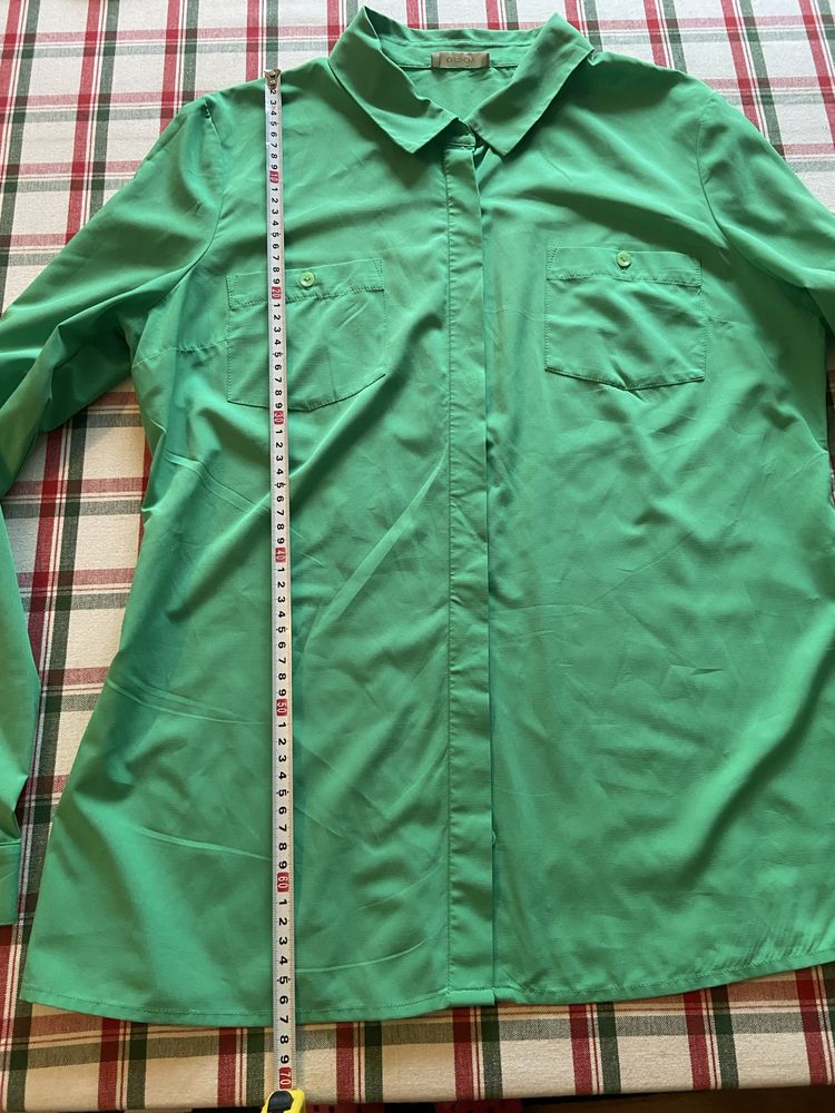 Orsay zielona luźna bluzka koszulowa 40 42 L XL