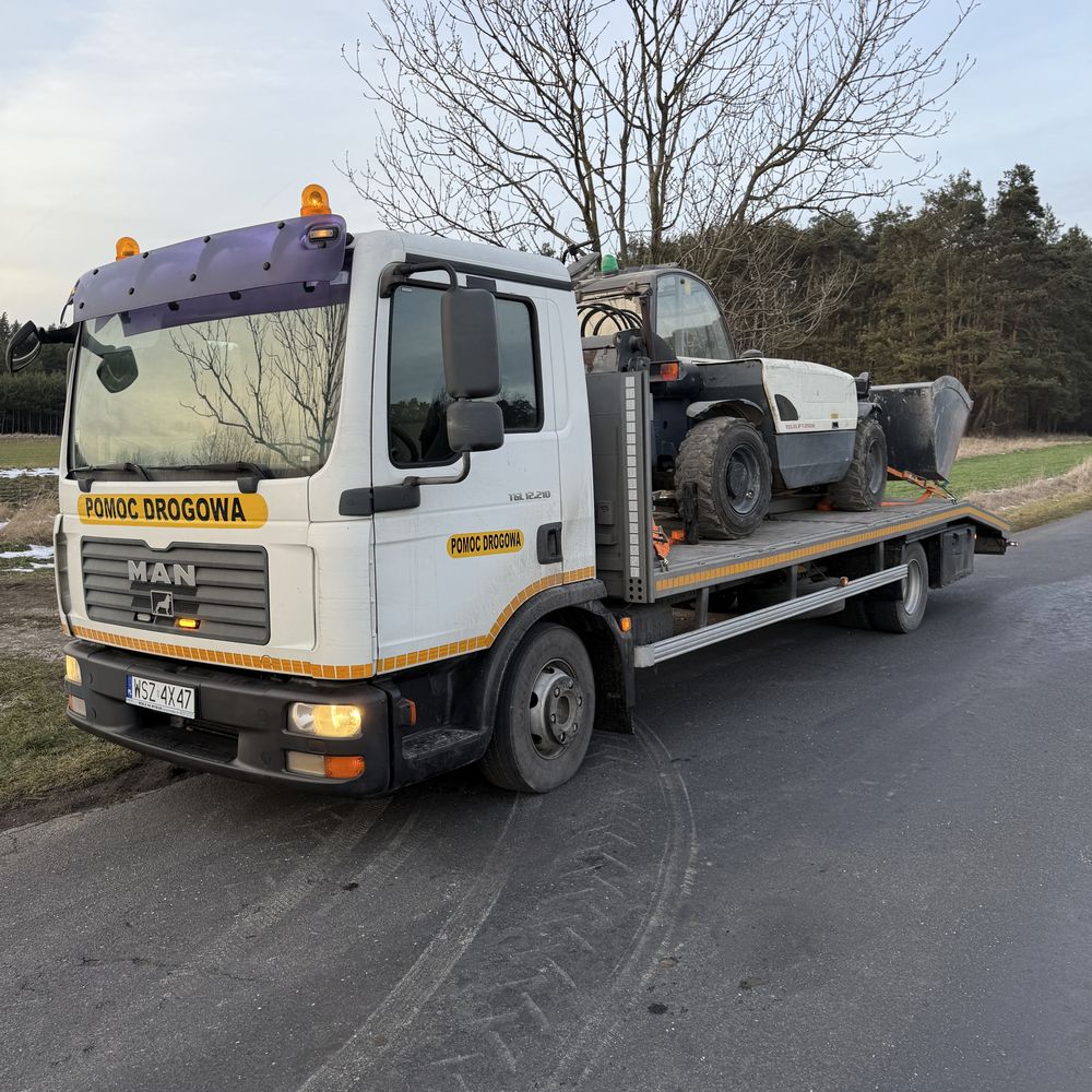 Pomoc Drogowa, Laweta Holowanie Transport Wózek Widlowy BUS Koparka