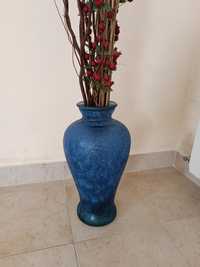 Vaso, pote flores, jarro decoração azul