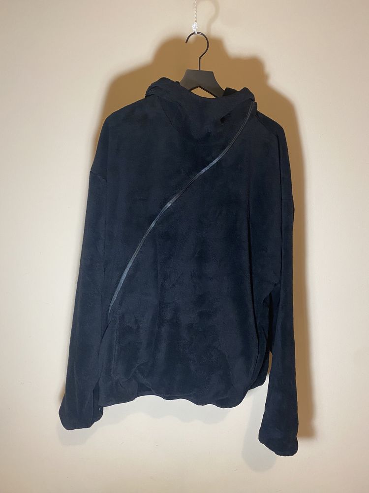Post Archive Faction (PAF) 5.1 asymmetric-zip fleece hoodie