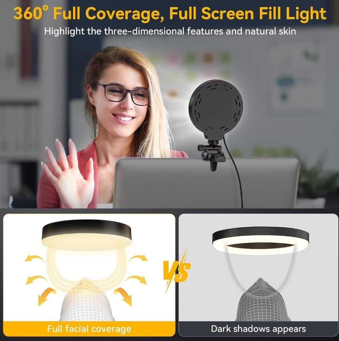 Lampa LED do selfie makijażu 16cm do laptopa