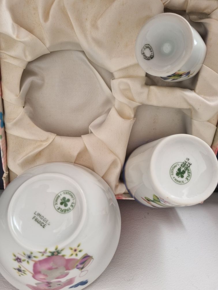 Conjunto porcelana criança Limoges Trevo