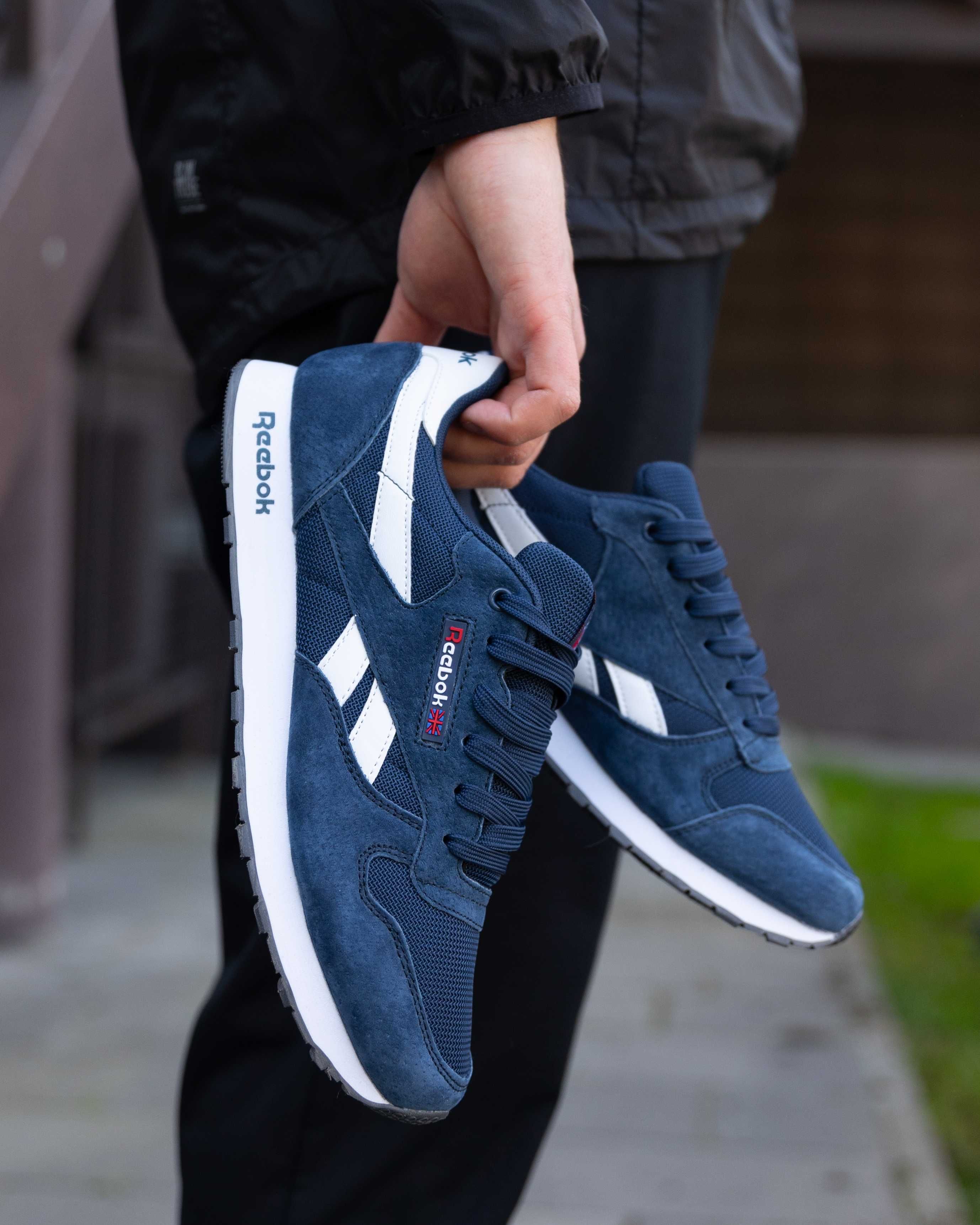 Кроссовки мужские Reebok Classic Leather Blue White