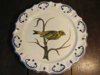 Bassano talerz do powieszenia na ścianie porcelanowy, ptak na gałęzi