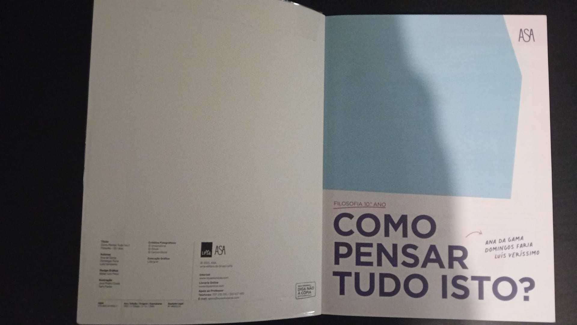 Como pensar tudo isto? 10 - Filosofia - 10º ano - Manual