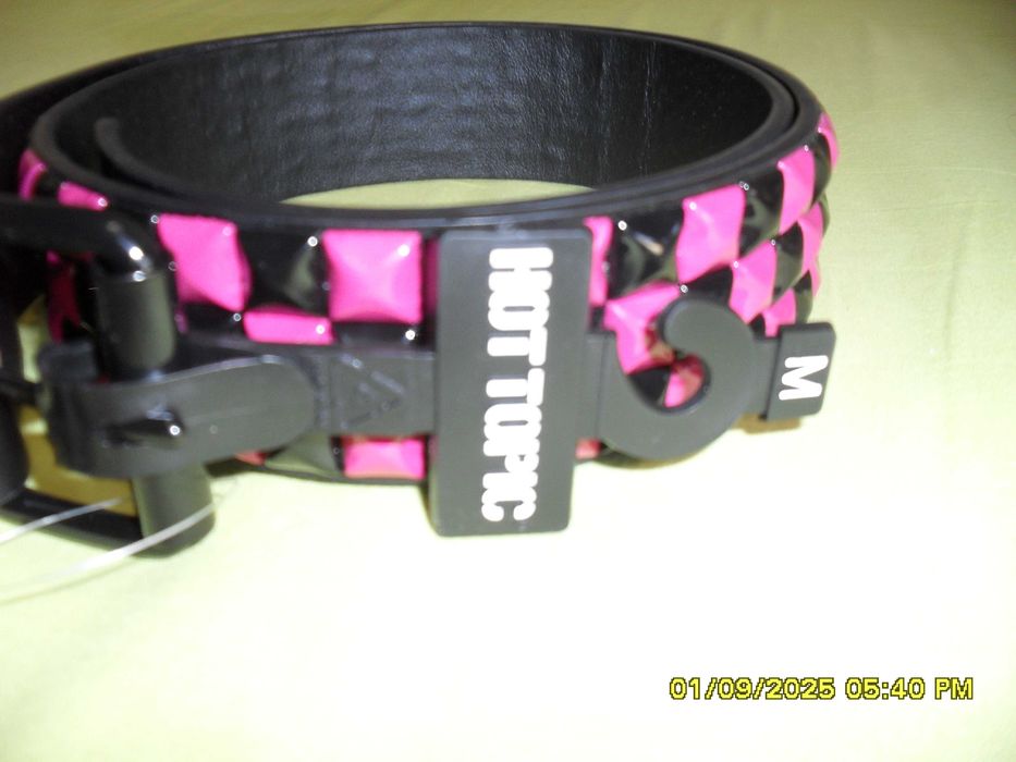 pasek z ćwiekami rórzowo czarny szachownica