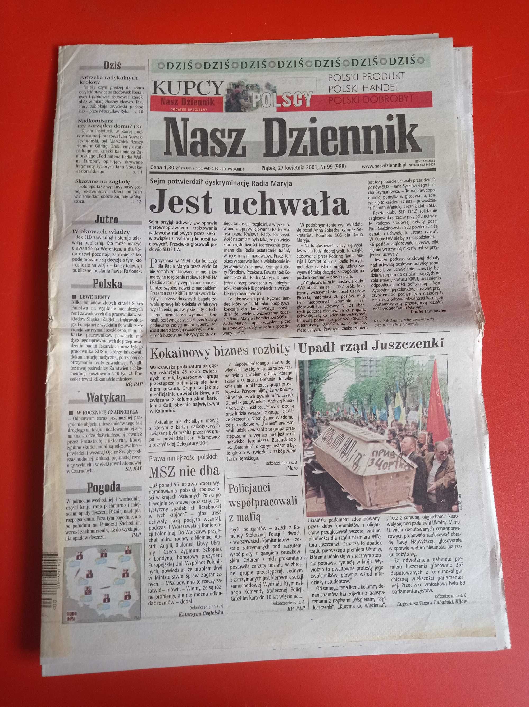 Nasz Dziennik, nr 99/2001, 27 kwietnia 2001