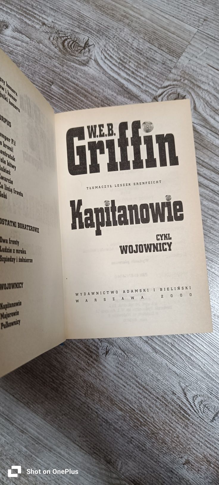 78. Książka kapitanowie cykl wojownicy w.e.b griffin