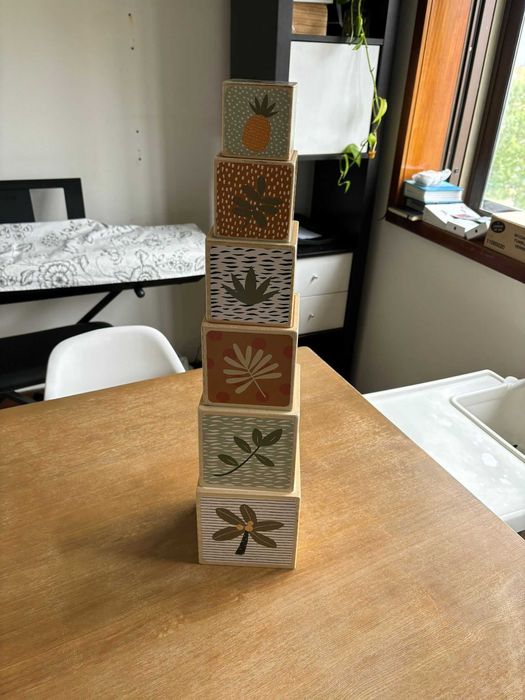 Caixas de madeira de encaixe da verbaudet