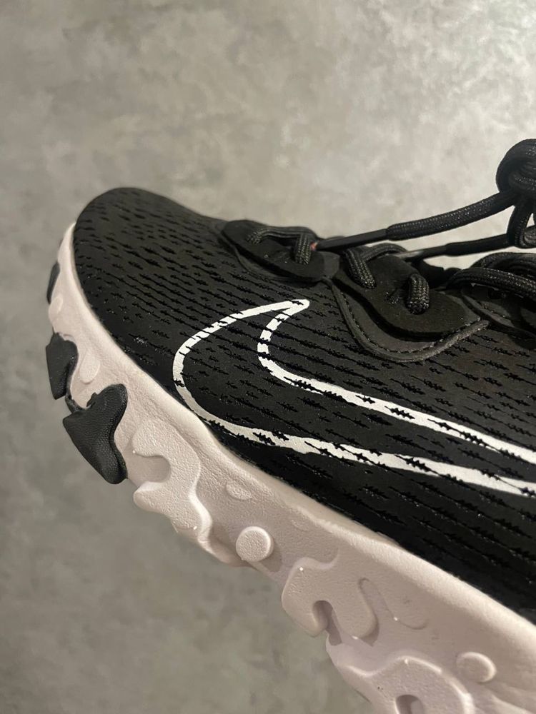 Чоловічі кросівки найк реакт чорні Nike react vision black white