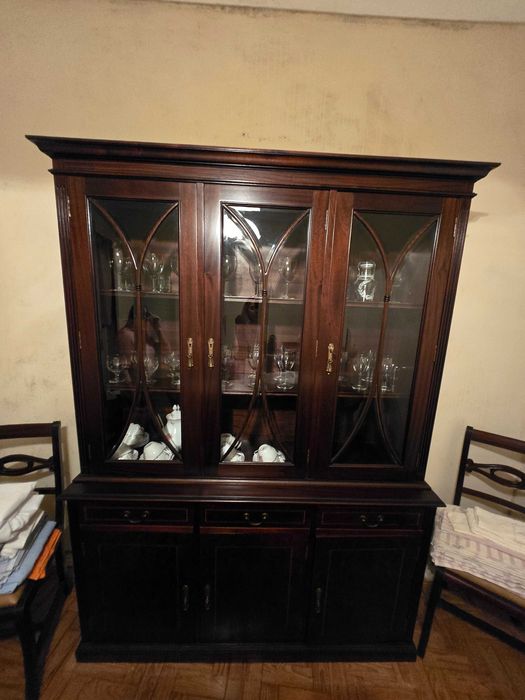 Vitrine Madeira Escura Vintage