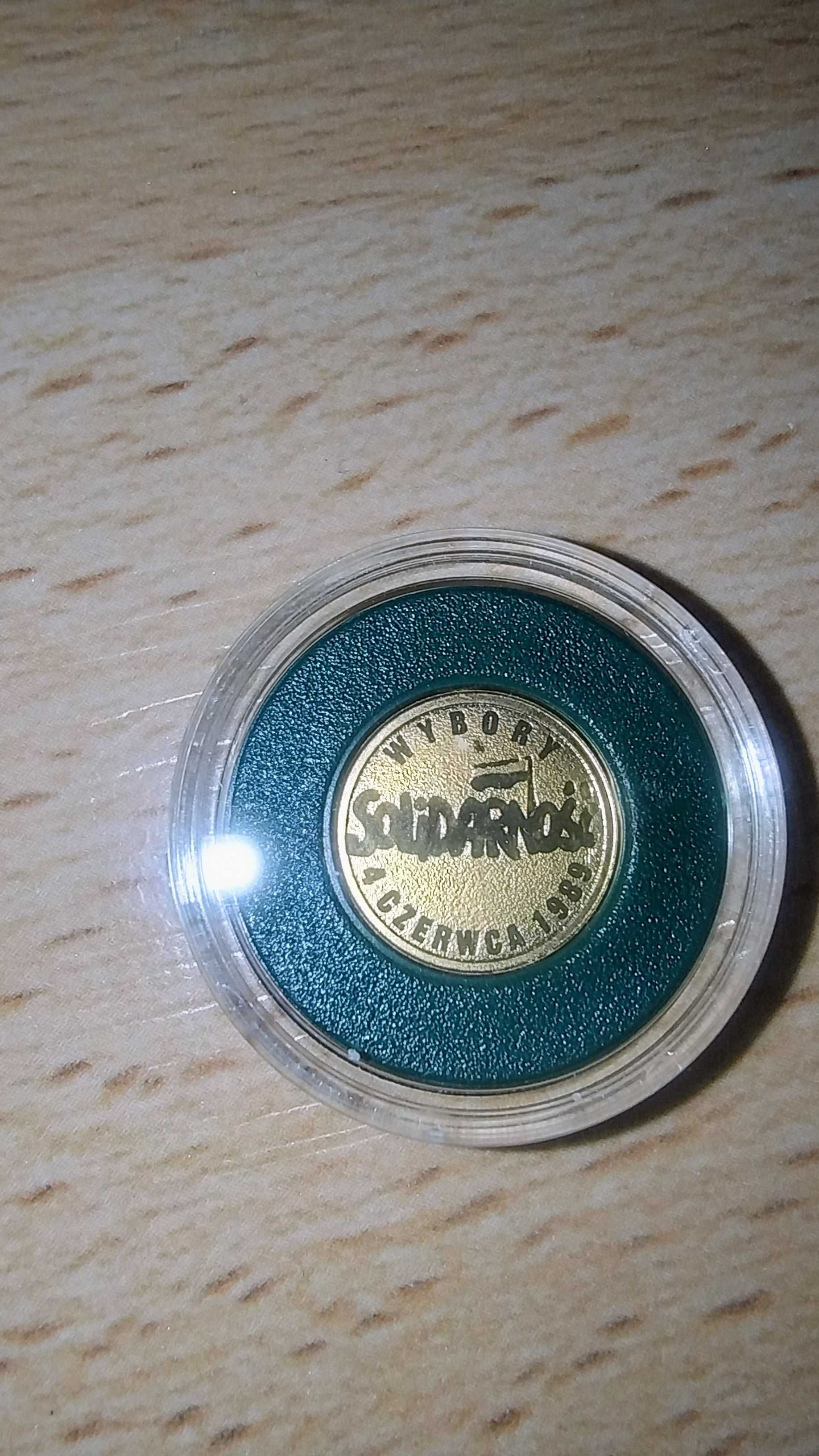 Złota Moneta 25 zł Solidarność wybory 1989
