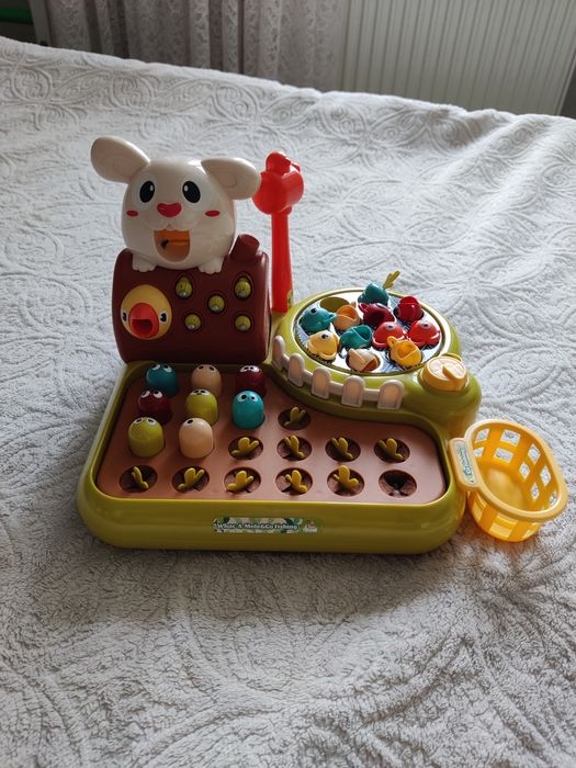 Розвиваюча гра 4в1 Happy Farm рибалка, нагодуй пташку, грядочки, стука