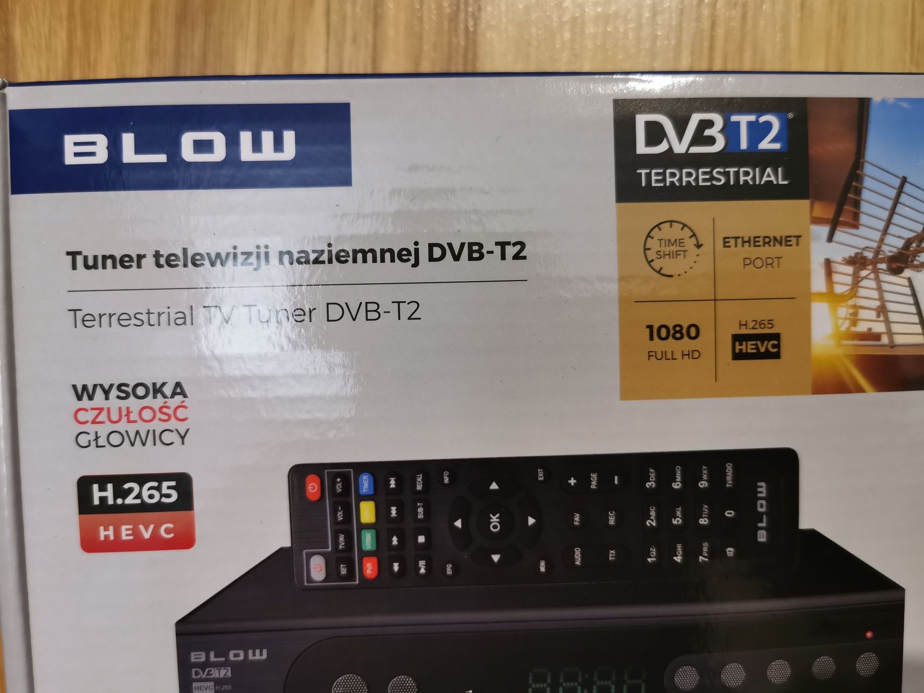 Dekoder Blow 4625 FHD DVB-T2 telewizji naziemnej, kabel hdmi
