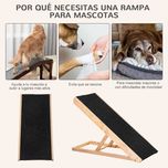 ENVIO GRÁTIS - Rampa para cães e gatos dobrável de madeira 90x40x61cm