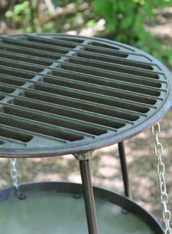 Решетка для барбекю круглая 390 мм, Гриль чугунный круглый для мангала