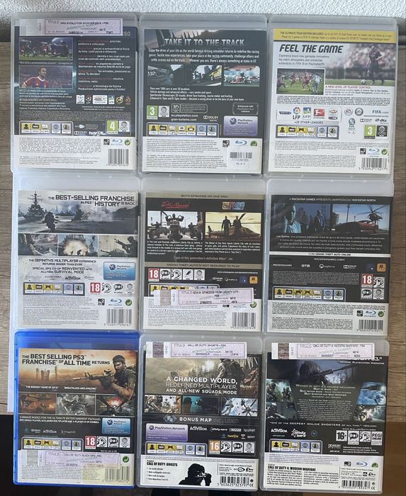 Lote 9 Jogos PS3 Completo