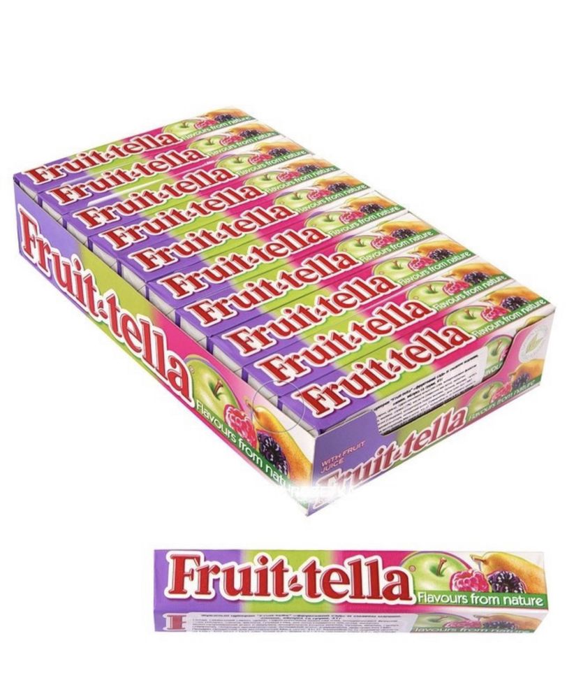 Жевательные конфеты Fruit-tella Жуввльні цукерки Фрутелла