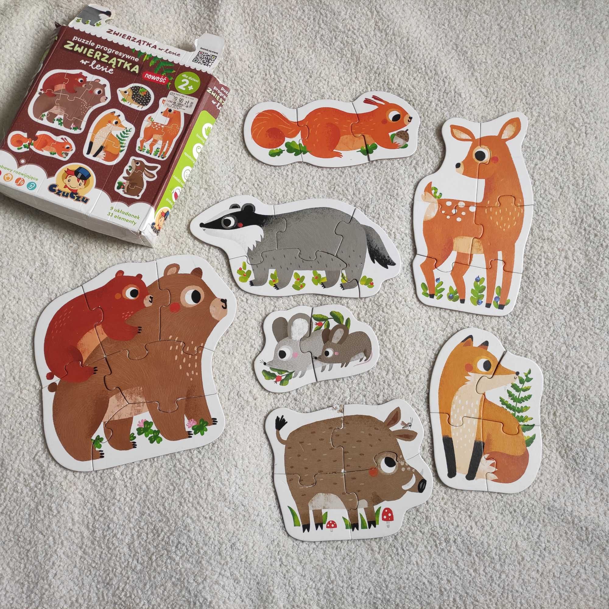 Puzzle 1+ i 2+ Czuczu w lesie i zoo