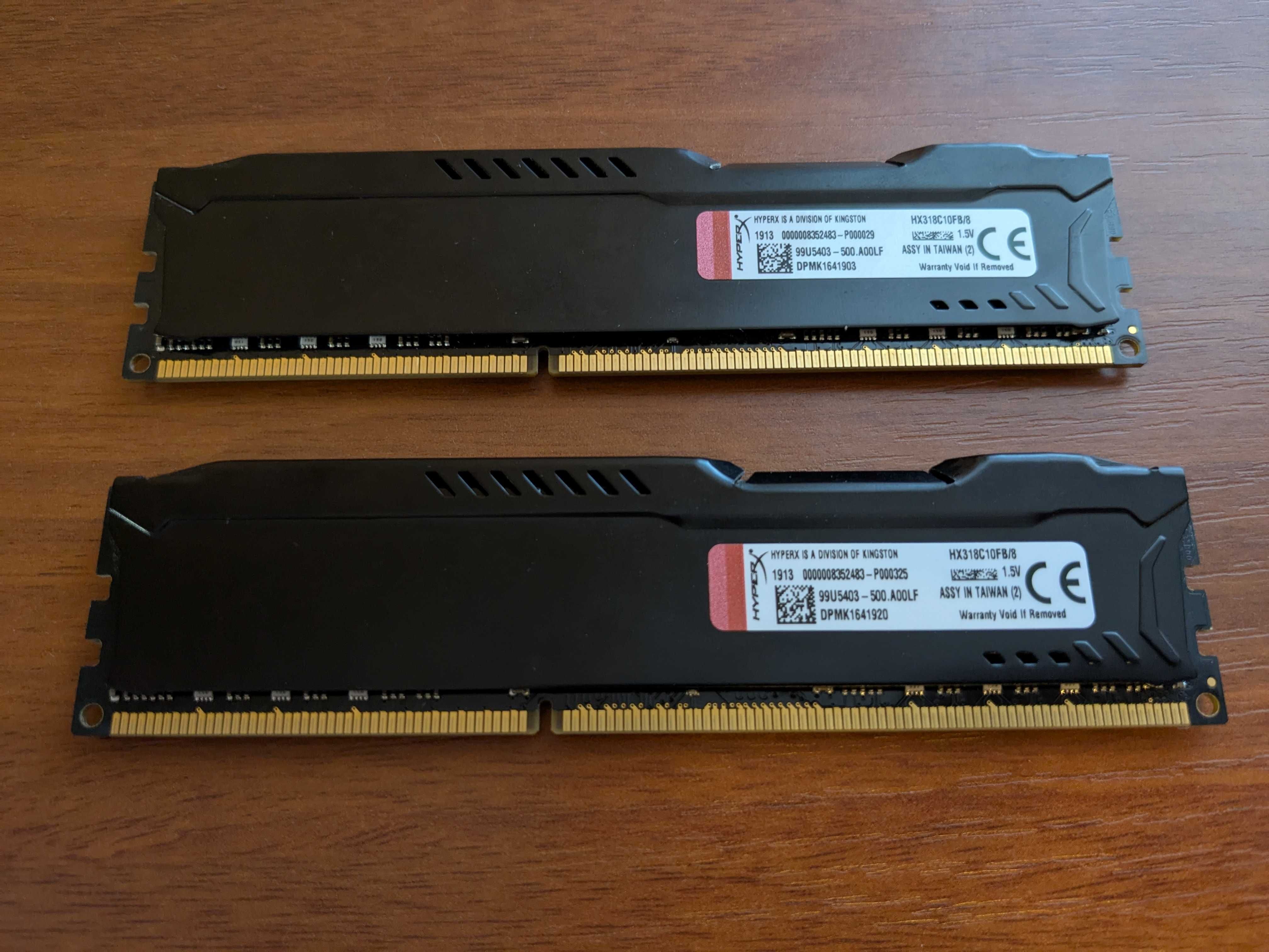 Kingston Fury 16GB (2x8GB HX318C10FB/8) DDR3 1866MHz / 2000MHz OC