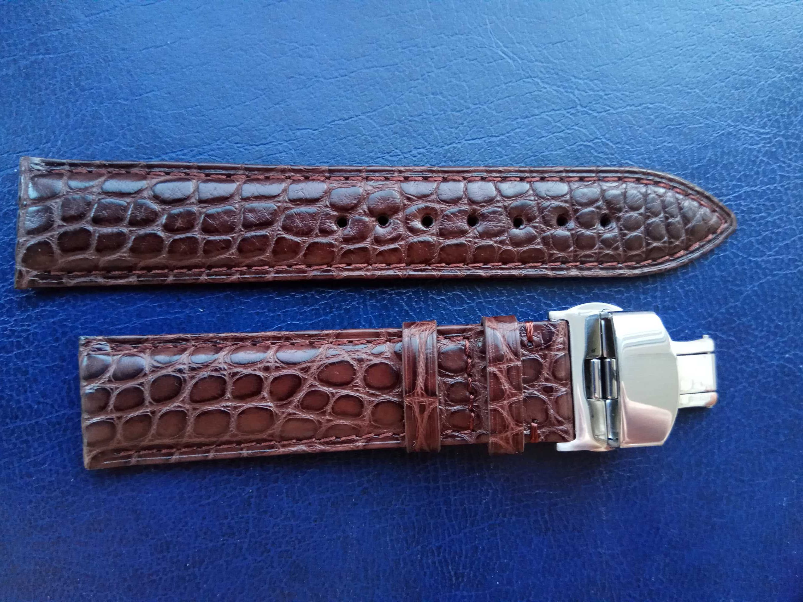 Ремешок для часов из натуральной кожи крокодила (кожаный ремешок)