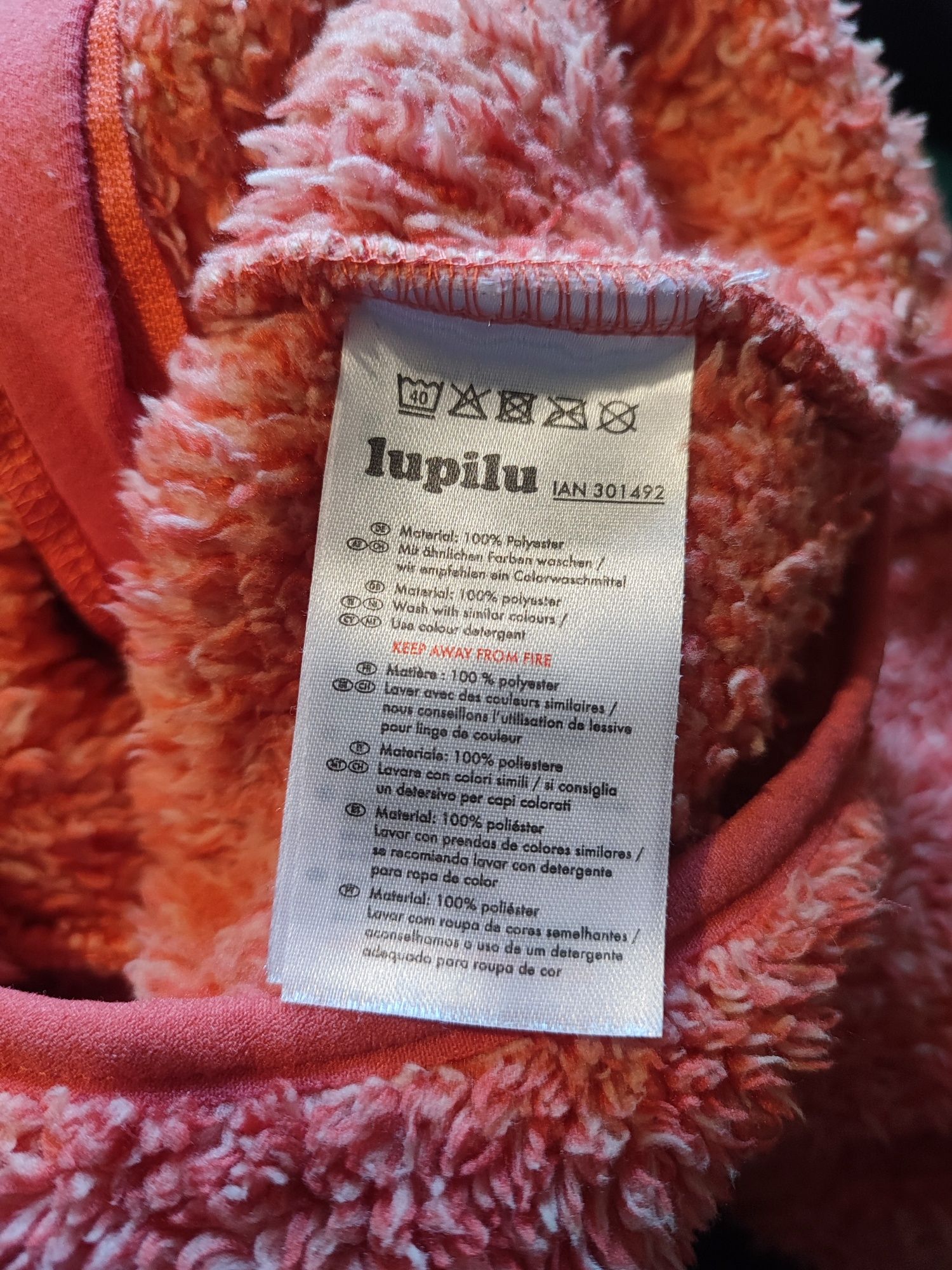 Ciepła bluza zapinana na zamek Lupilu 86/92