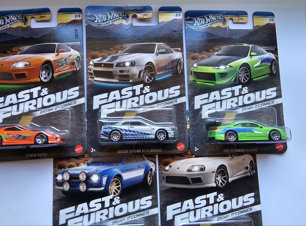 Hot Wheels Fast & Furious zestaw 5 autek Szybcy i Wściekli 1:64 HW