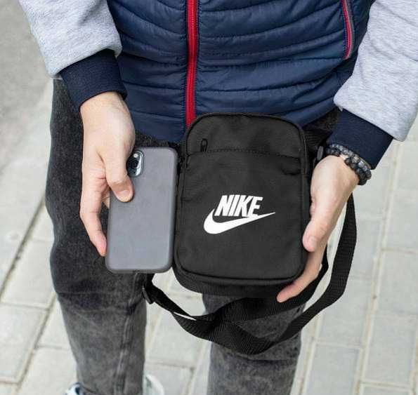 Спортивная сумка  мессенджер Nike  черная через плечо барсетка