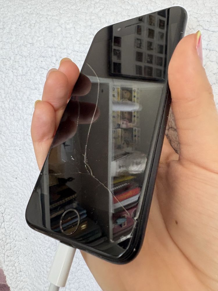 Iphone 7 preto usado com capa