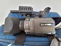 Conjunto câmara Sony e mala