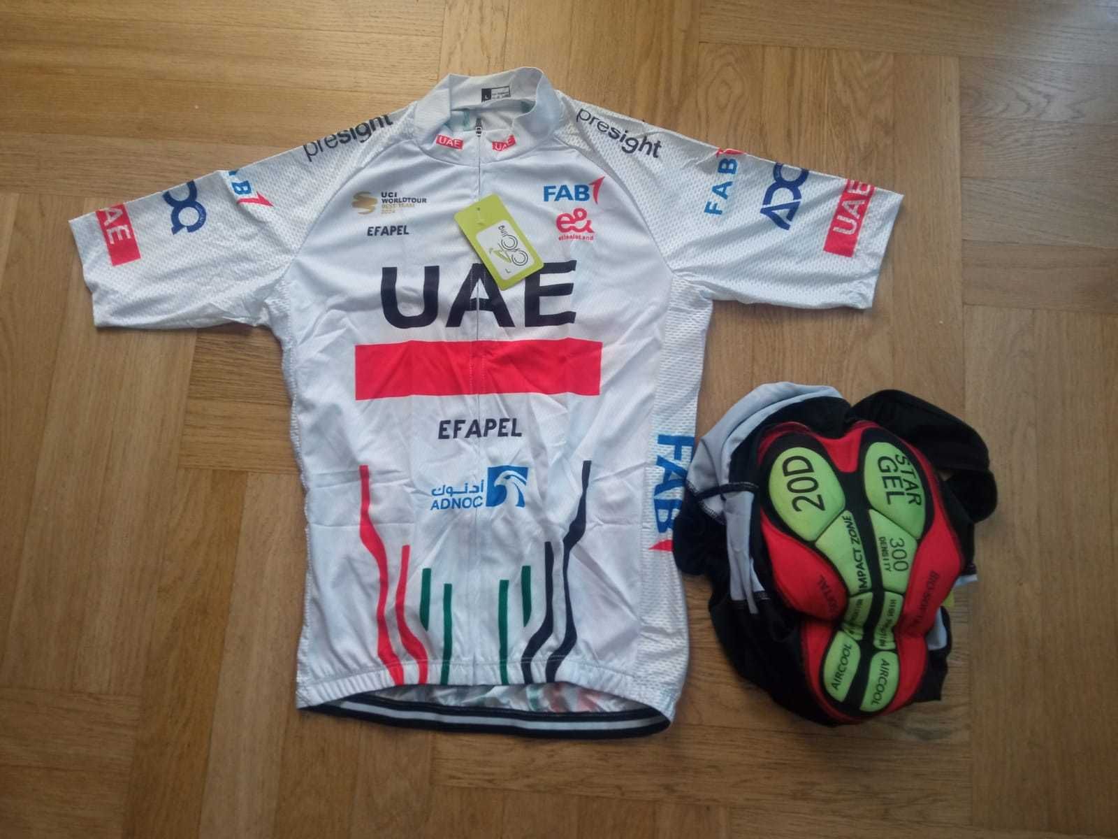 Strój rowerowy komplet kolarski na rower elastyczny spodenki koszulka