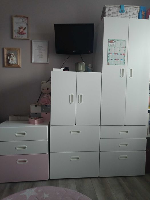 Meble ikea stuva komplet mebli  dla dziewczynki , szafa ,regal