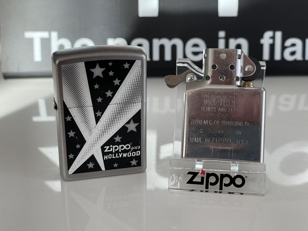 Zapalniczka Zippo 2008 Zippo Goes Hollywood Satin Chrome satynowana