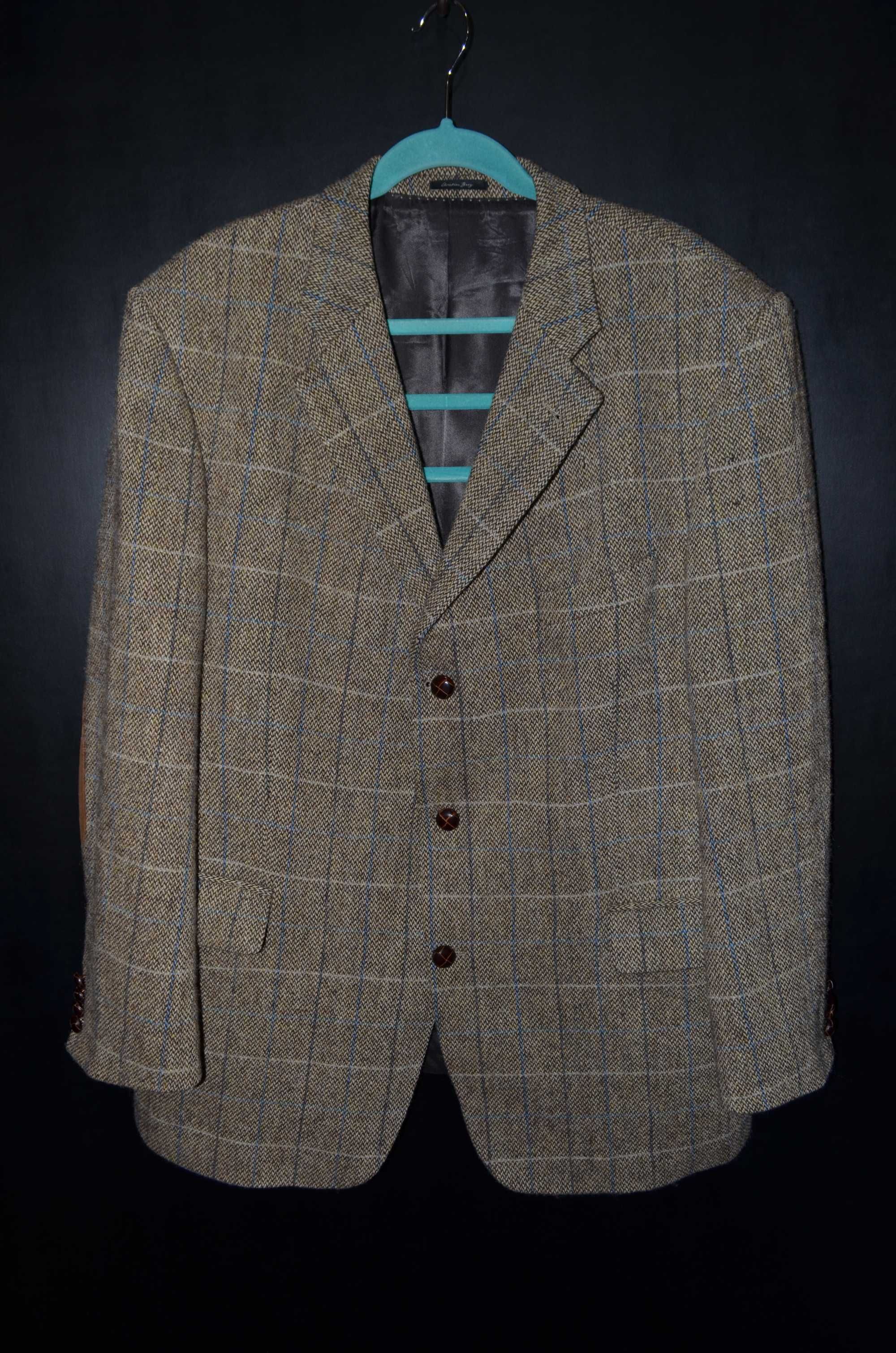 Пиджак Christian Berg Harris Tweed Wool Blazer Jacket Men Size 28