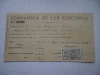 Documento :  Recibo da  'Companhia de Luz Electrica'  ,  Ano 1898