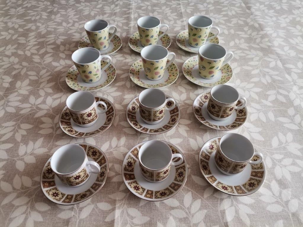2 conjuntos de 6 chávenas de café