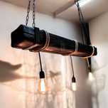 Lampa z belki LOFT industrial vintage żyrandol stara belka