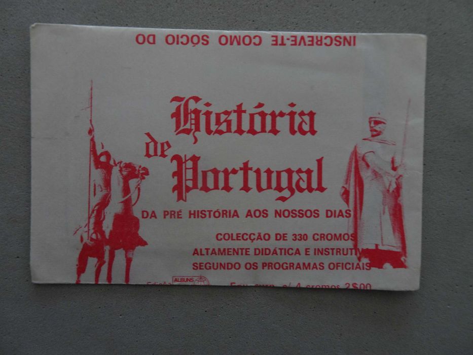 Carteira de cromos fechada História de Portugal