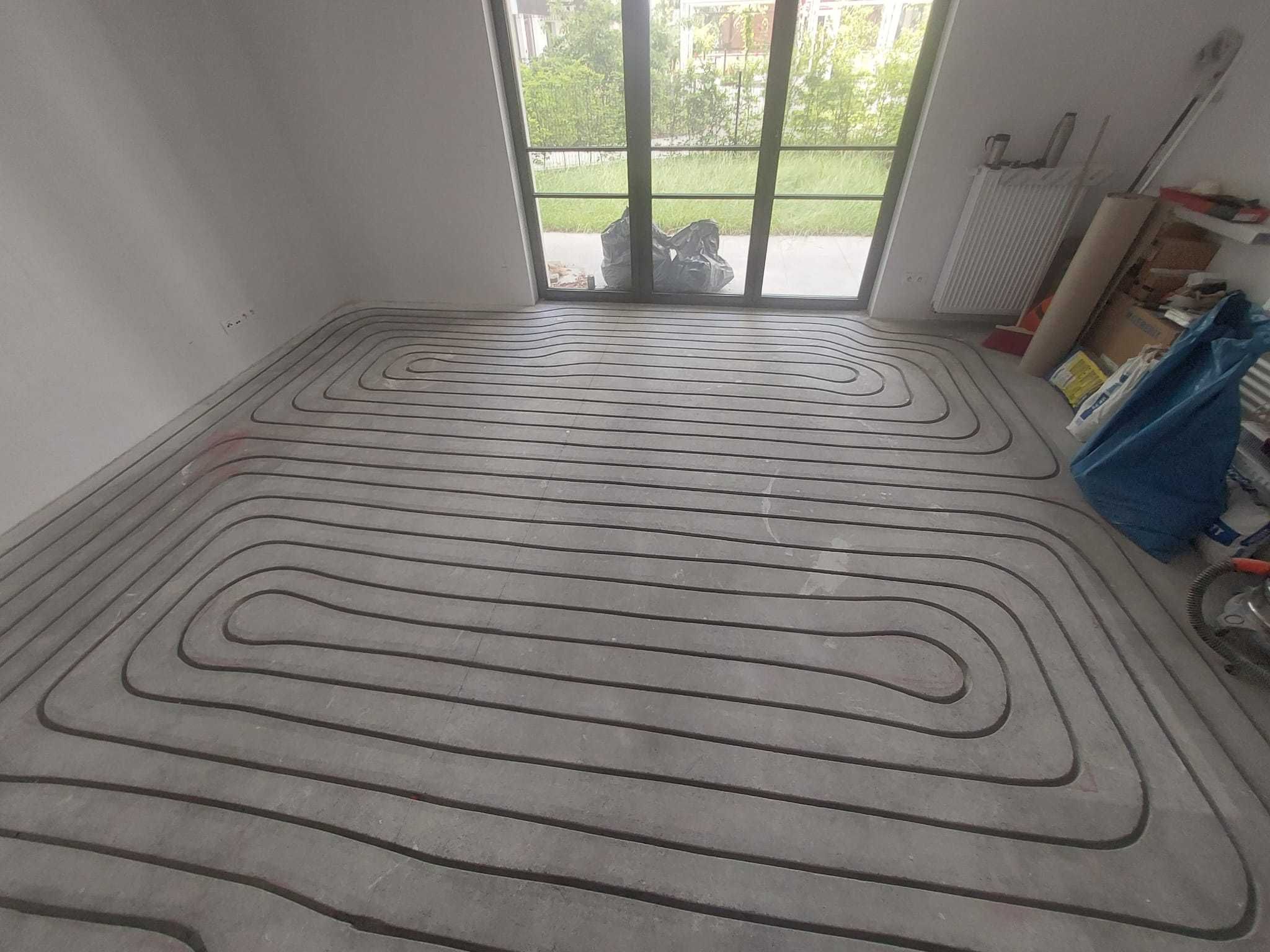 Frezowanie pod ogrzewanie podłogowe.
