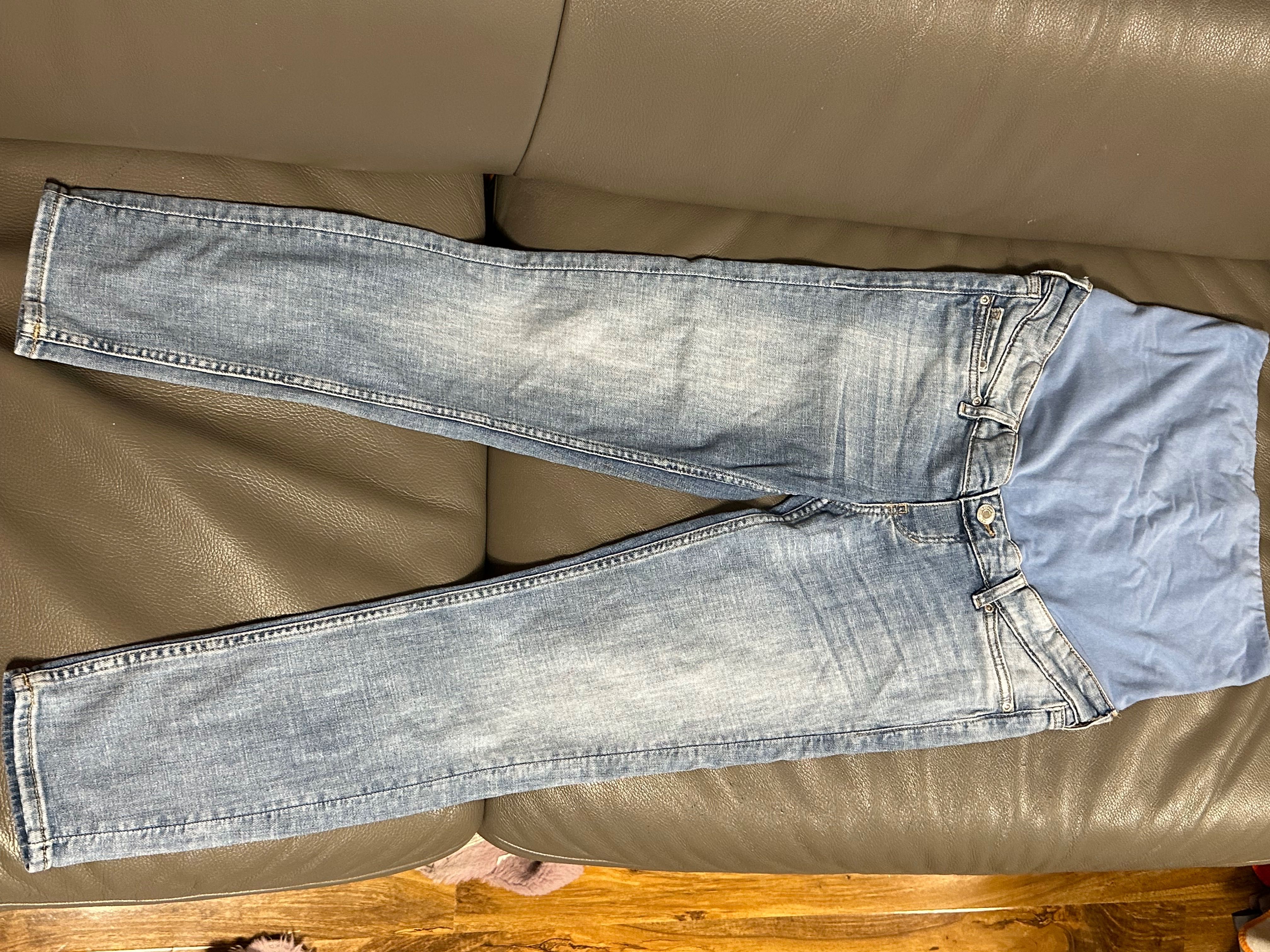 H&M spodnie ciążowe skinny ankle high rib rozm 38 M jeansy