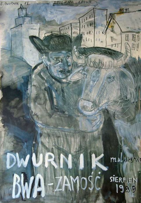 Plakat Edward Dwurnik Piękna krowa