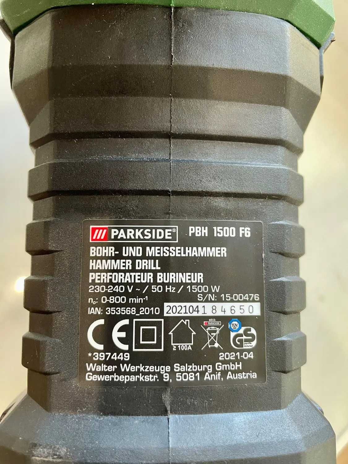 Перфоратор Parkside PBH 1550 F6