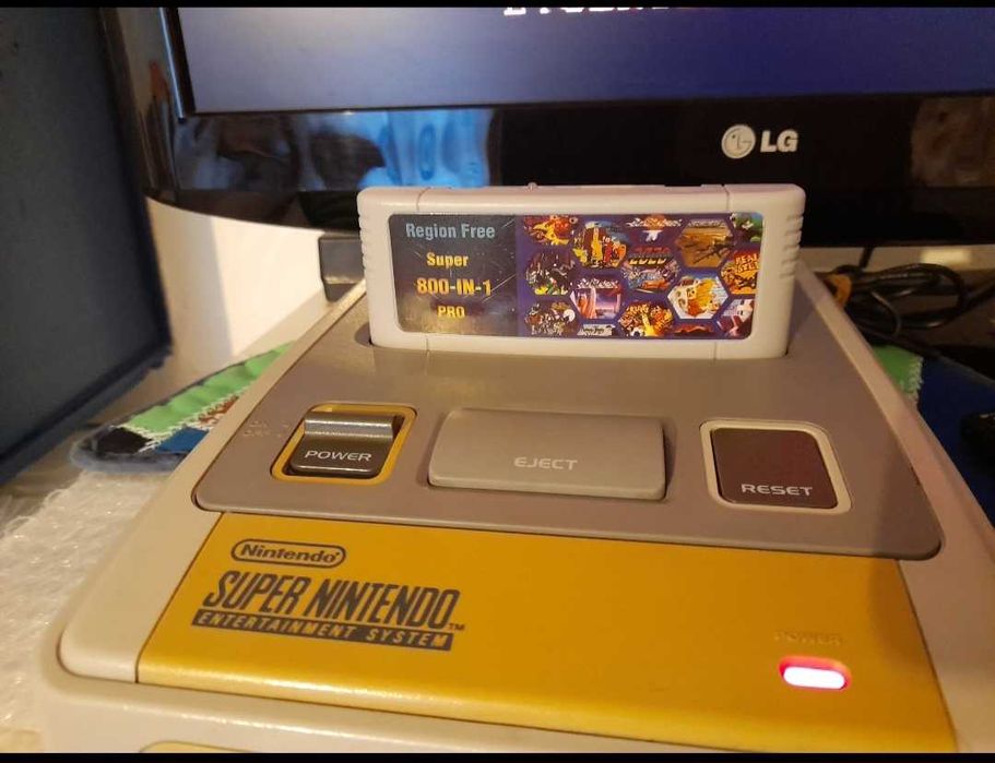 Super Nintendo SNES + cartucho 800 em 1