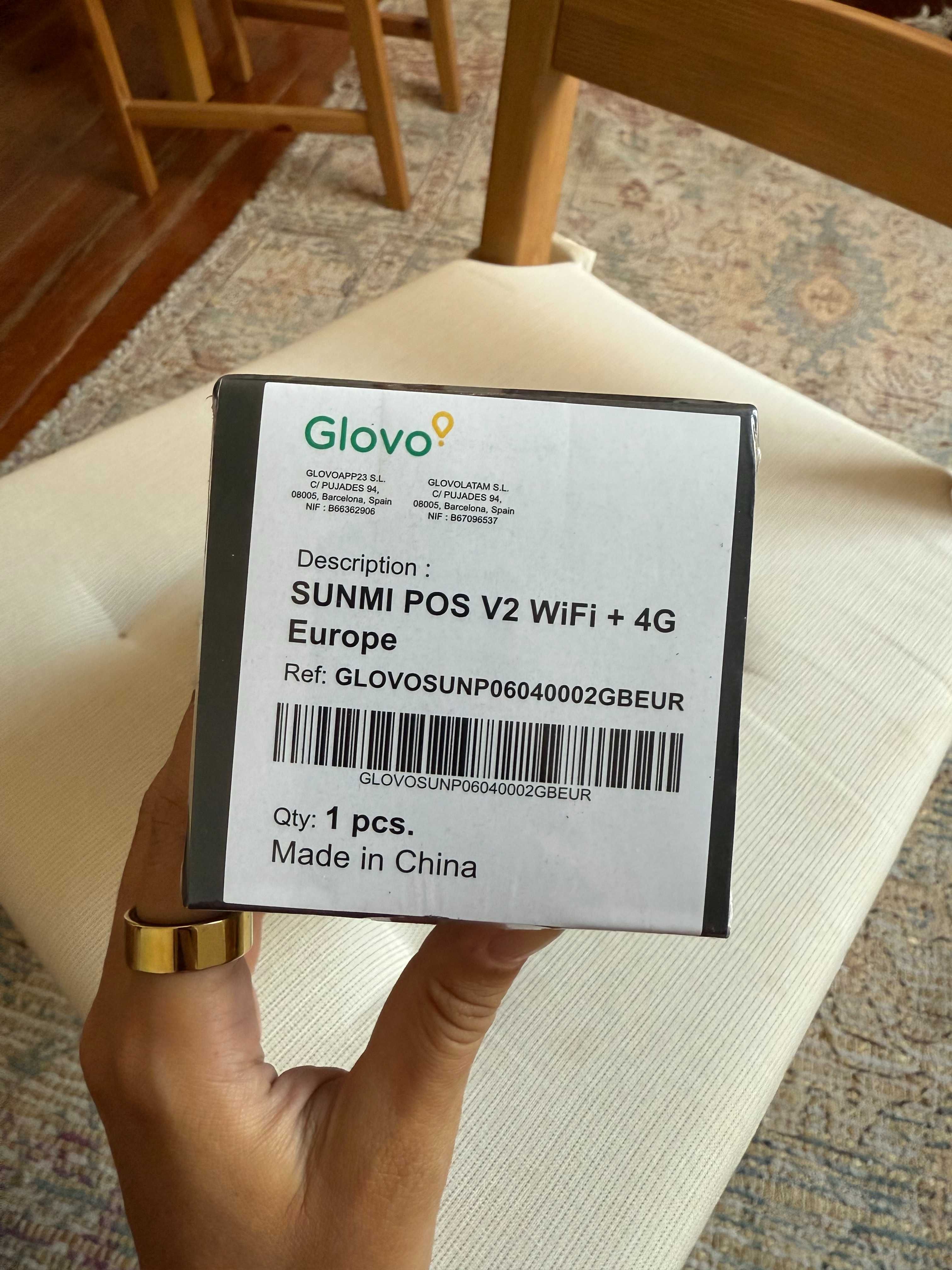POS Sunmi V2 WiFi + 4G Europe - NOVO