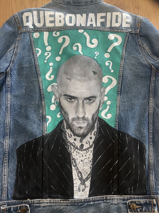 Sprzedam kurtke jeansową r.M custom Quebonafide