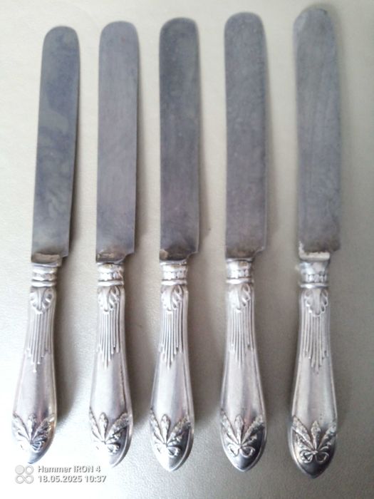 Stary Gerlach- Noże obiadowe- fason z kokardką- około 1900 rok