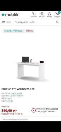 Białe biurko młodzieżowe w bardzo dobrym stanie