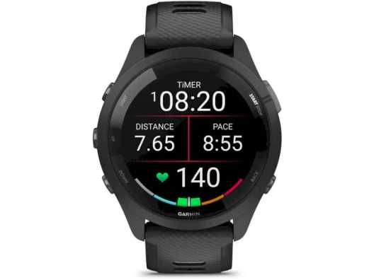 Garmin Forerunner 265 Black Bezel and Case w.Black/Powder GraySilicone