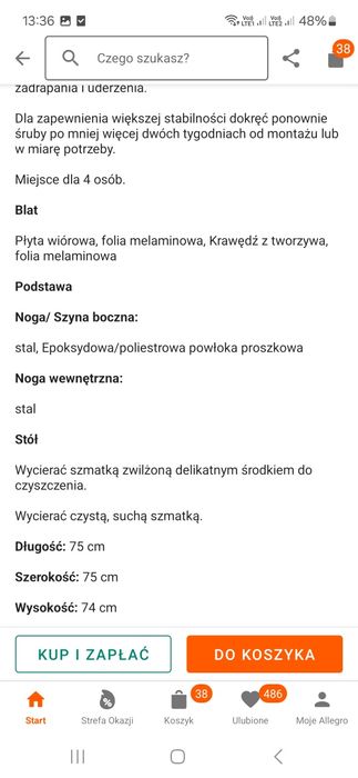 Ikea Melltorp stół