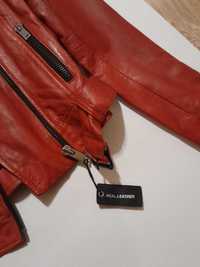 Red Leather Barneys Orginals Jacket